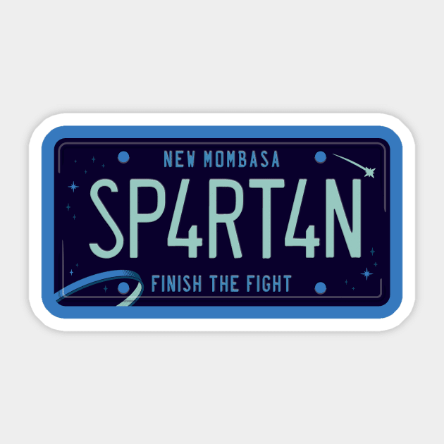 Spartan License Plate Sticker by DCLawrenceUK